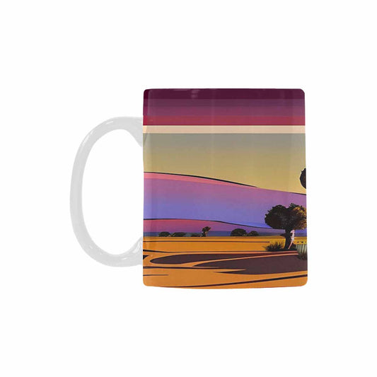 Coffee Mug, tea cup, desert scene, design 66