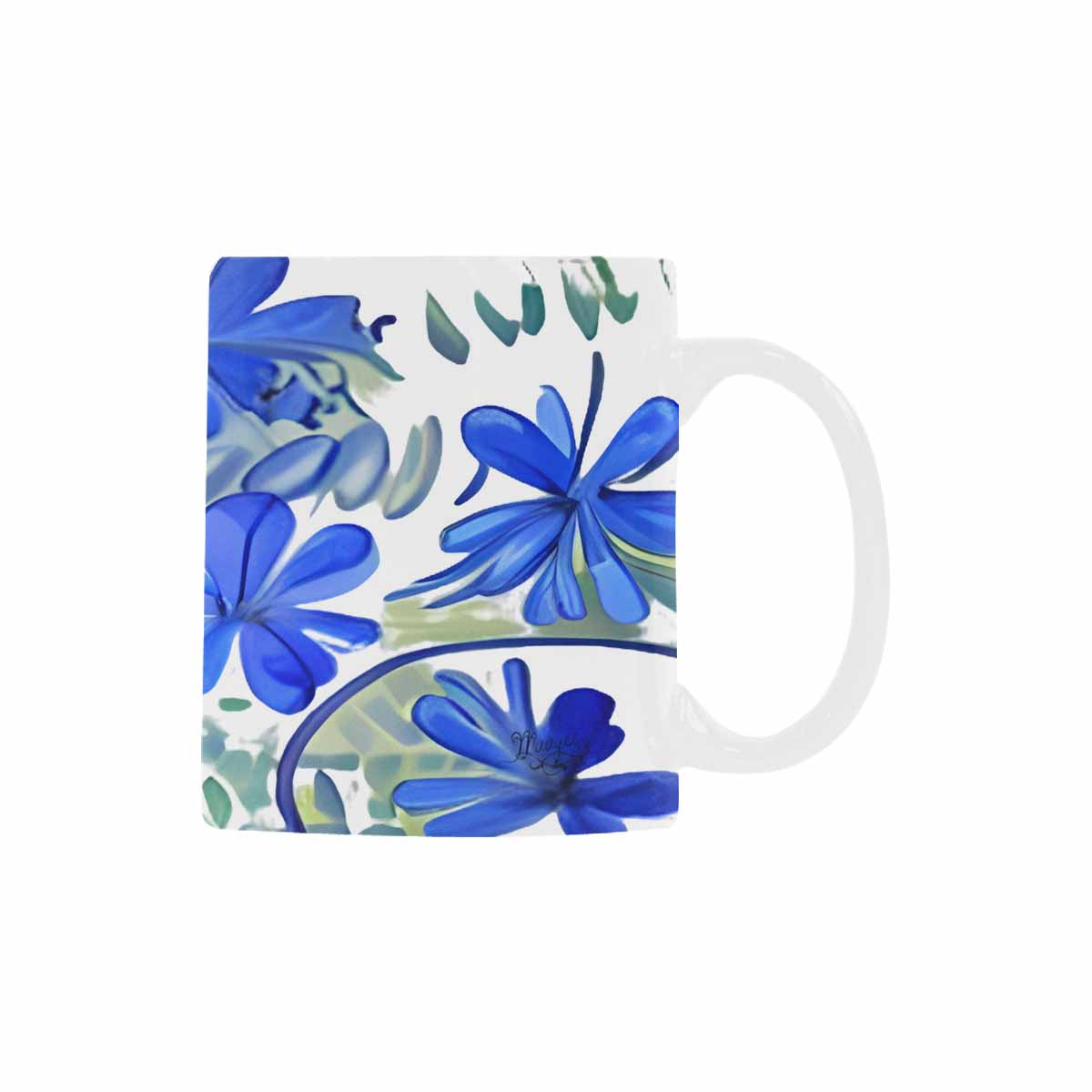 USA made Quality Mug, coffee mug, tea cup, Bright florals, Set 1A, Design 83