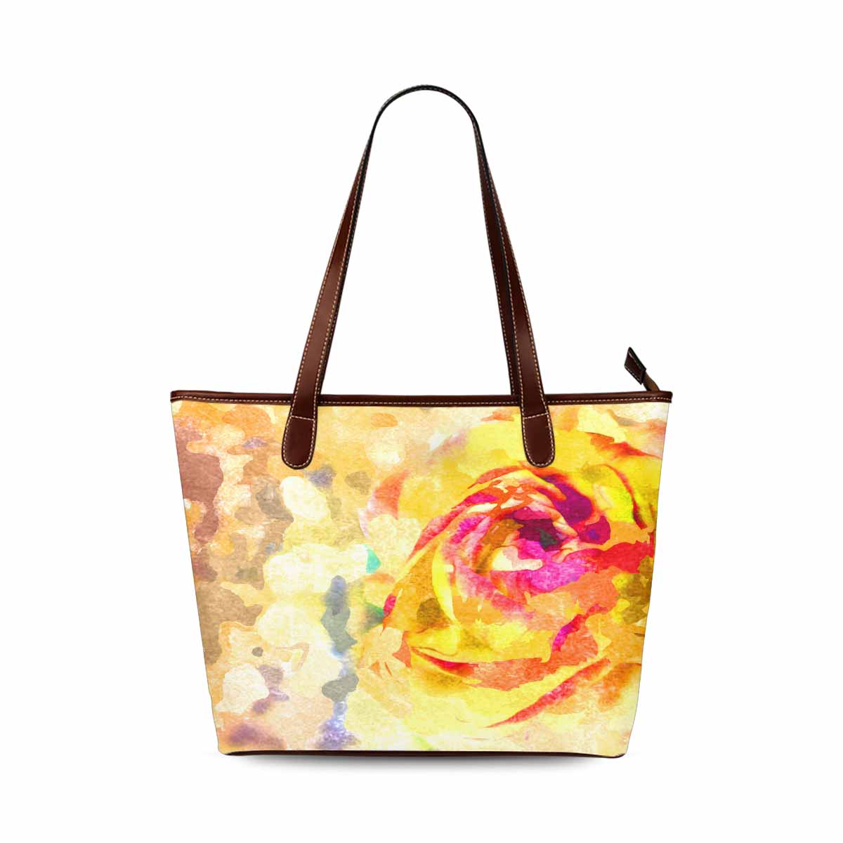 Classic Fabric handbag, watercolor floral, design 127