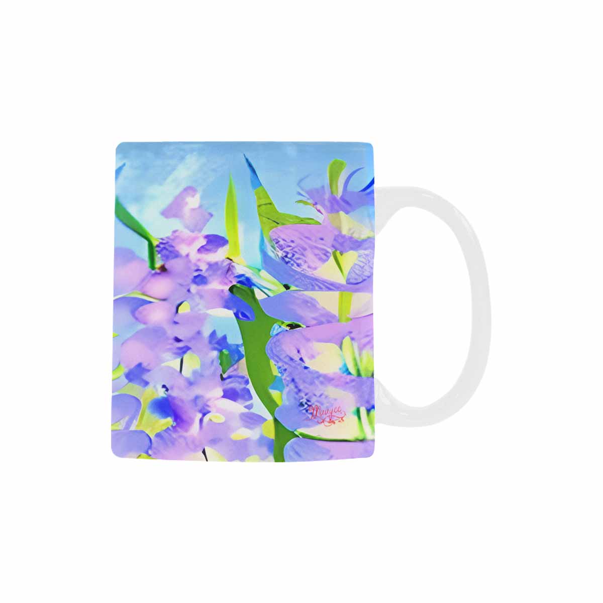 USA made Quality Mug, coffee mug, tea cup, Bright florals, Set 1, Design 16