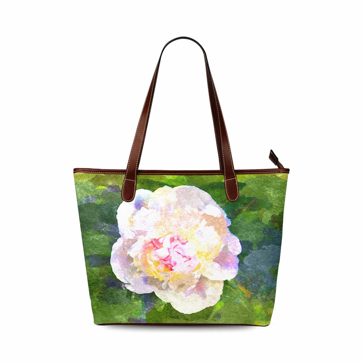 Classic Fabric handbag, watercolor floral, design 87