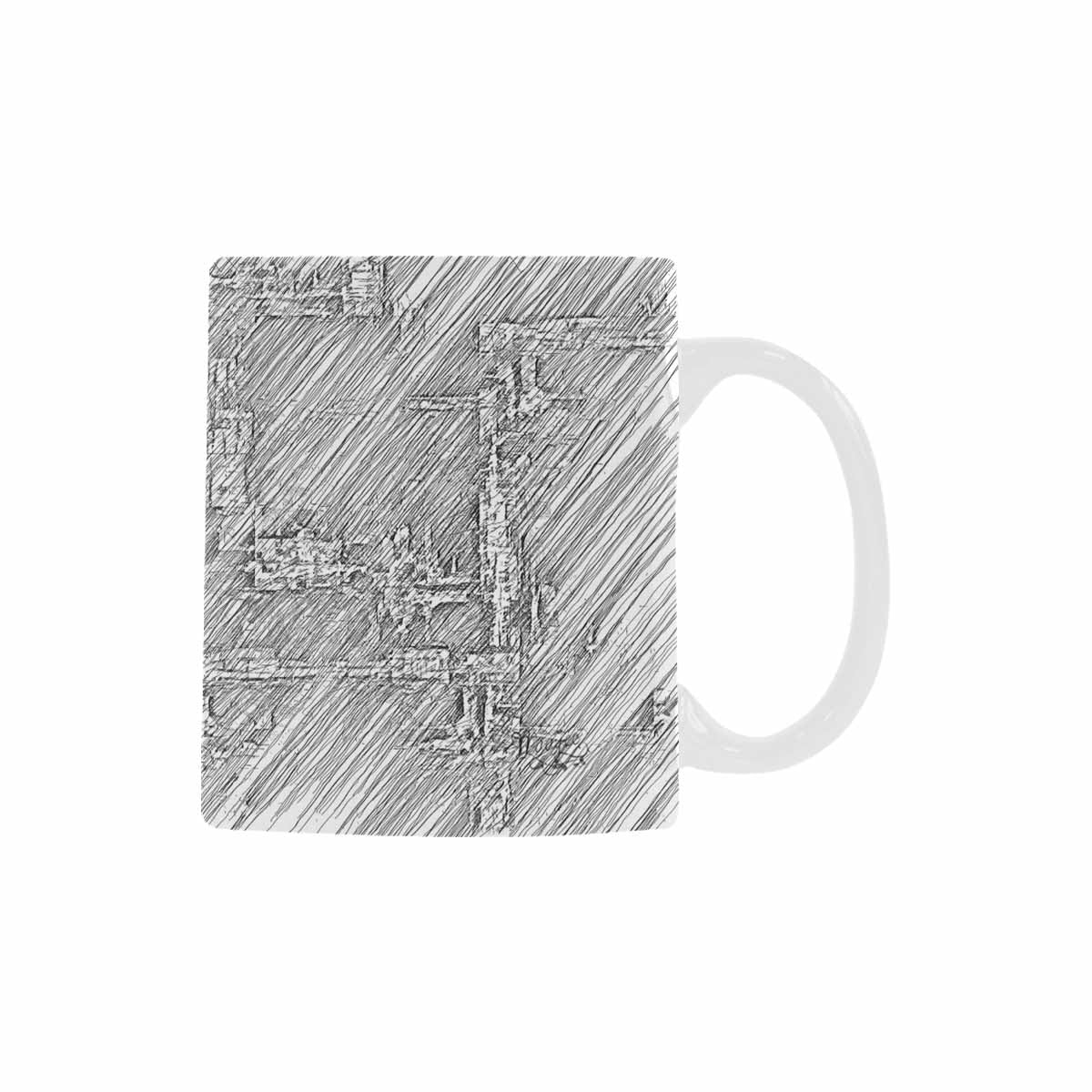 Quality Mug, coffee mug, tea cup, B & W Abstract, Set 1, design 77