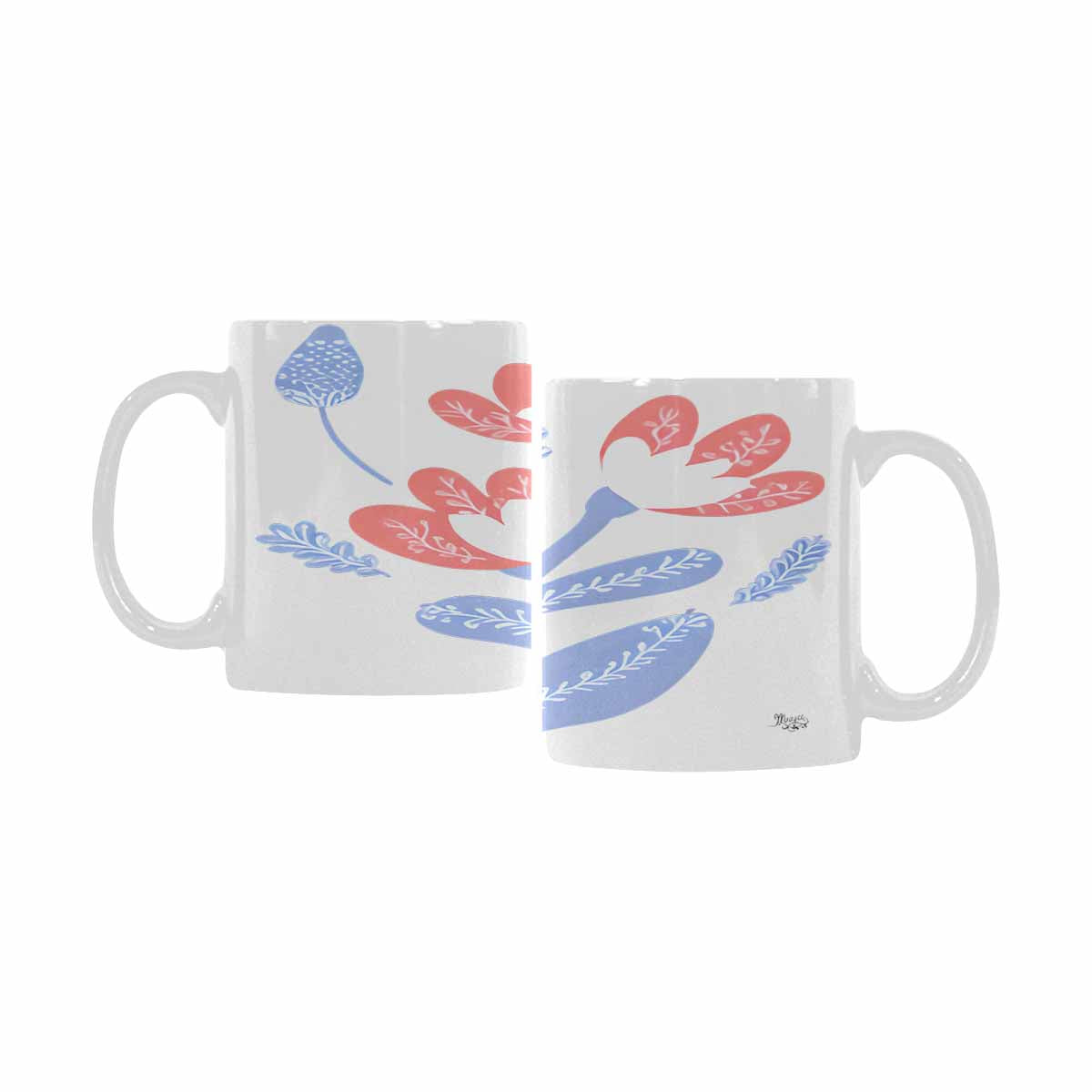 Quality Mug, coffee mug, tea cup, Bright florals, Set 2, design 12