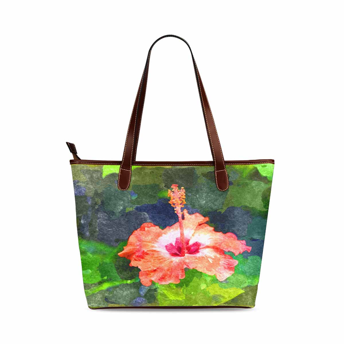 Classic Fabric handbag, watercolor floral, design 123