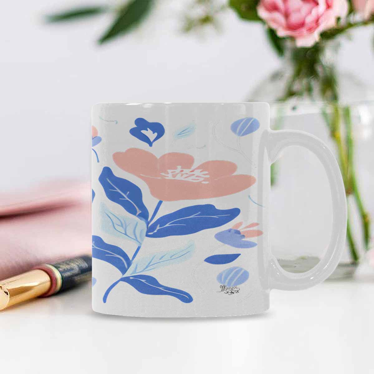 Quality Mug, coffee mug, tea cup, Bright florals, Set 2, design 7