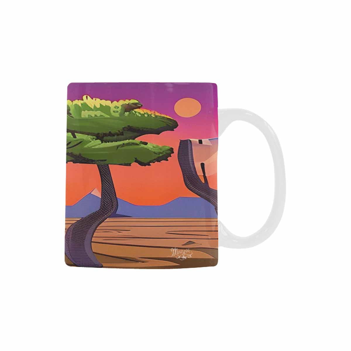 Coffee Mug, tea cup, desert scene, design 93