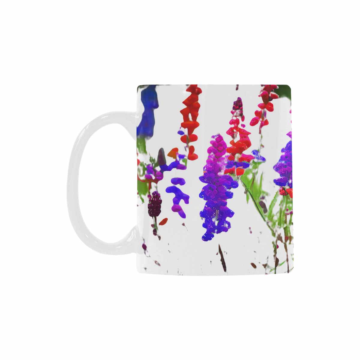 USA made Quality Mug, coffee mug, tea cup, Bright florals, Set 1A, Design 4