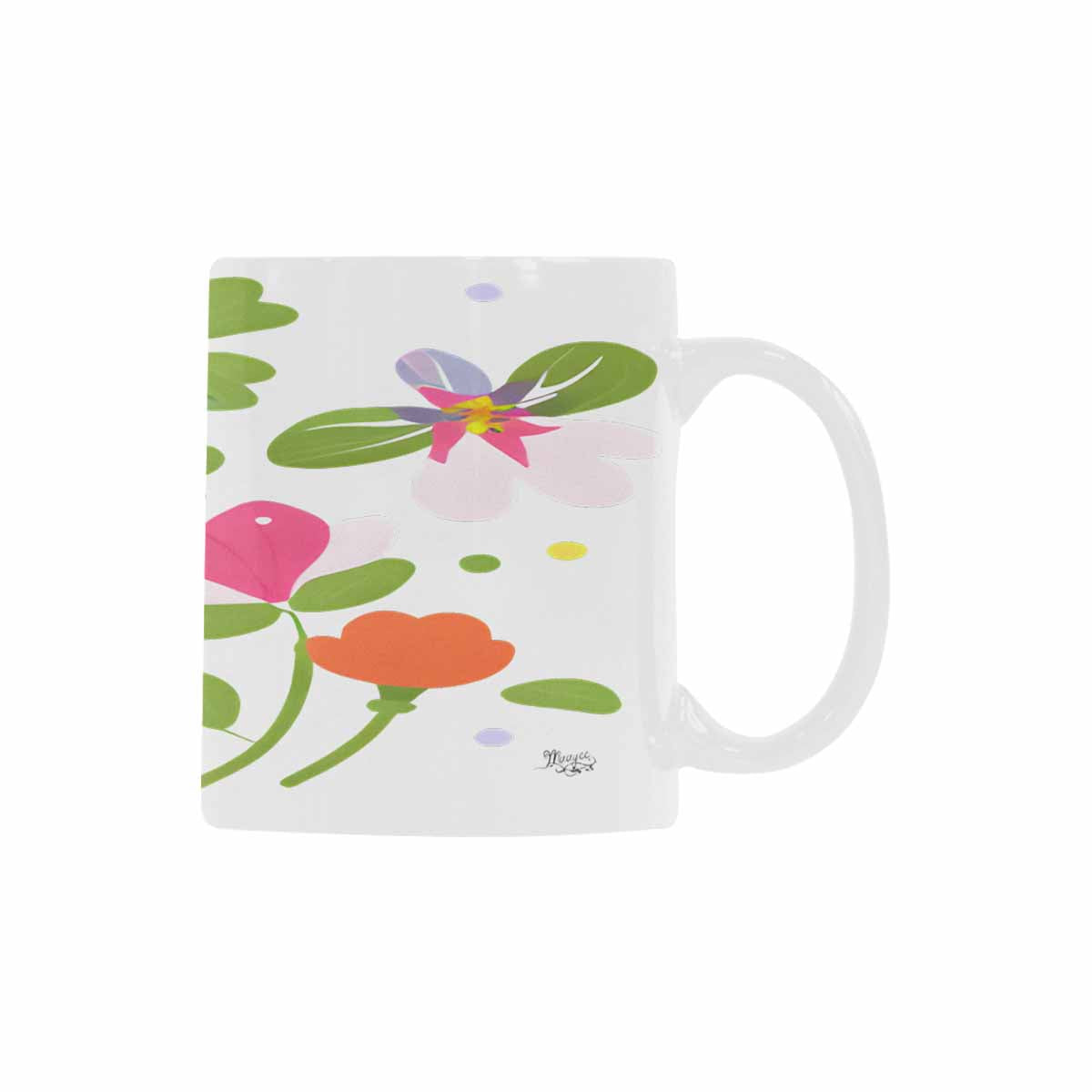 Quality Mug, coffee mug, tea cup, Bright florals, Set 2, design 62