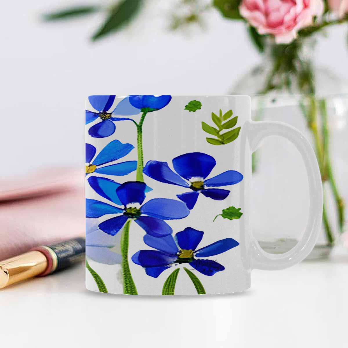 Quality Mug, coffee mug, tea cup, Bright florals, Set 1A, Design 82