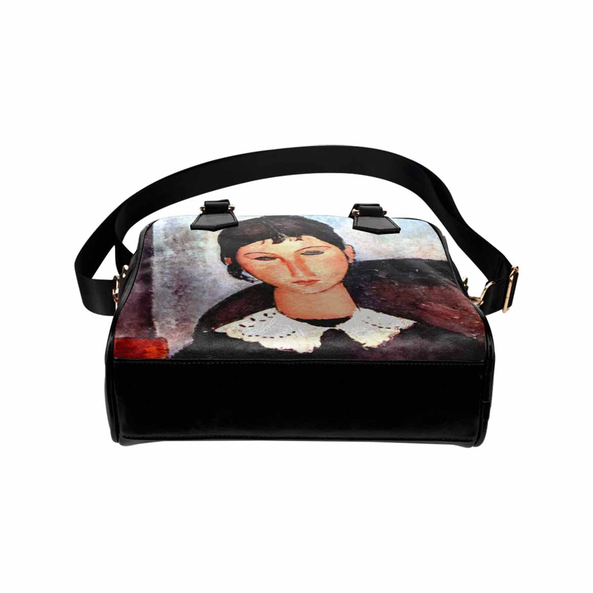 Shoulder PU Leather handbag, Modigliani design, choice of 2 colors, Elvira