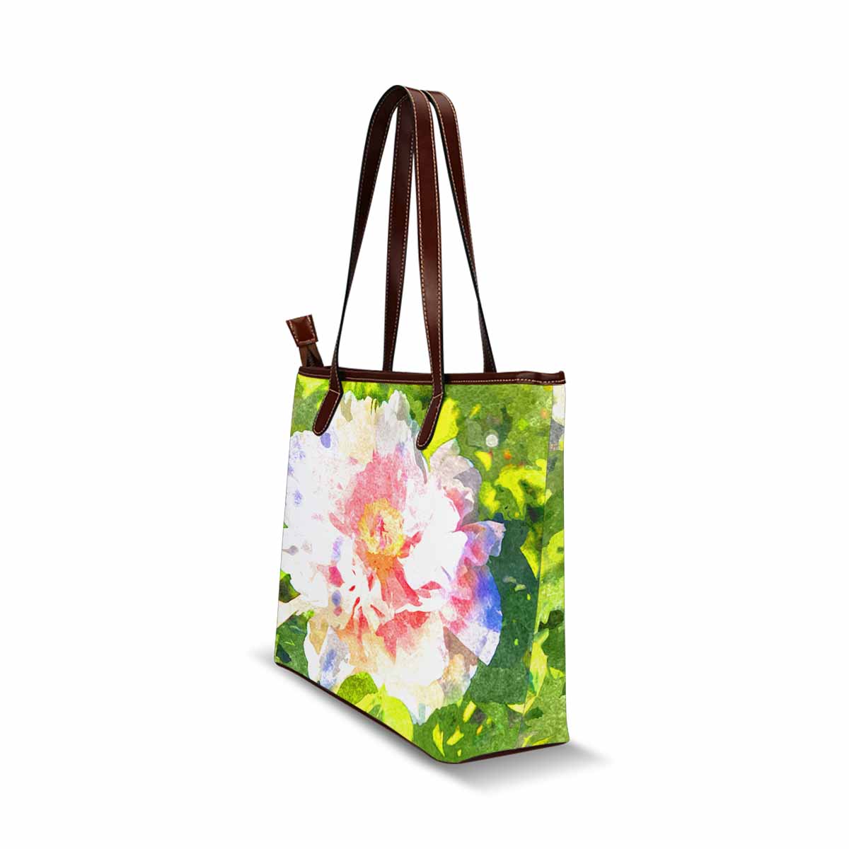 Classic Fabric handbag, watercolor floral, design 165