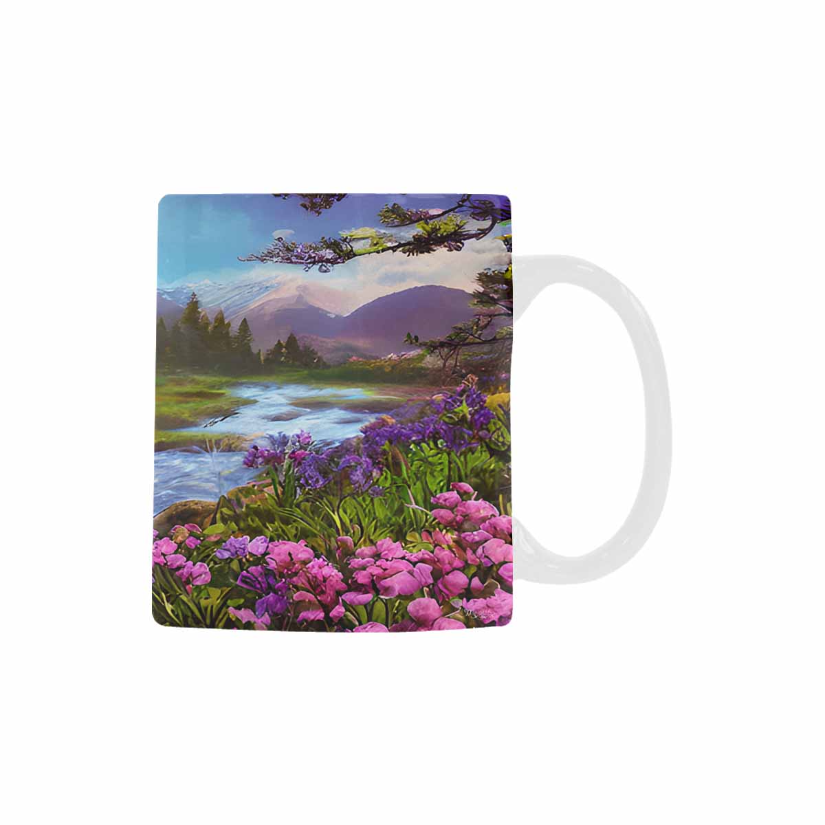 Rivers & Mountains Landscape mugs, set 1 design 18