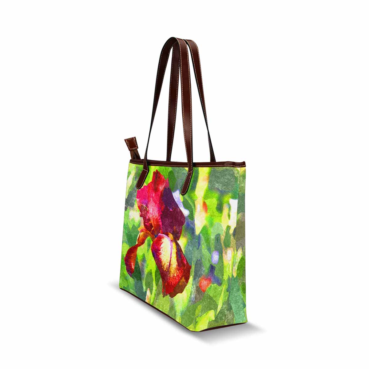 Classic Fabric handbag, watercolor floral, design 129