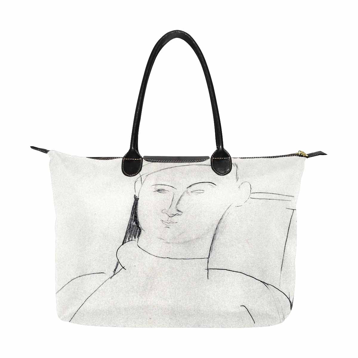 Classic handbag, Modigliani design, choice of 2 colors, Jacques Lipchitz