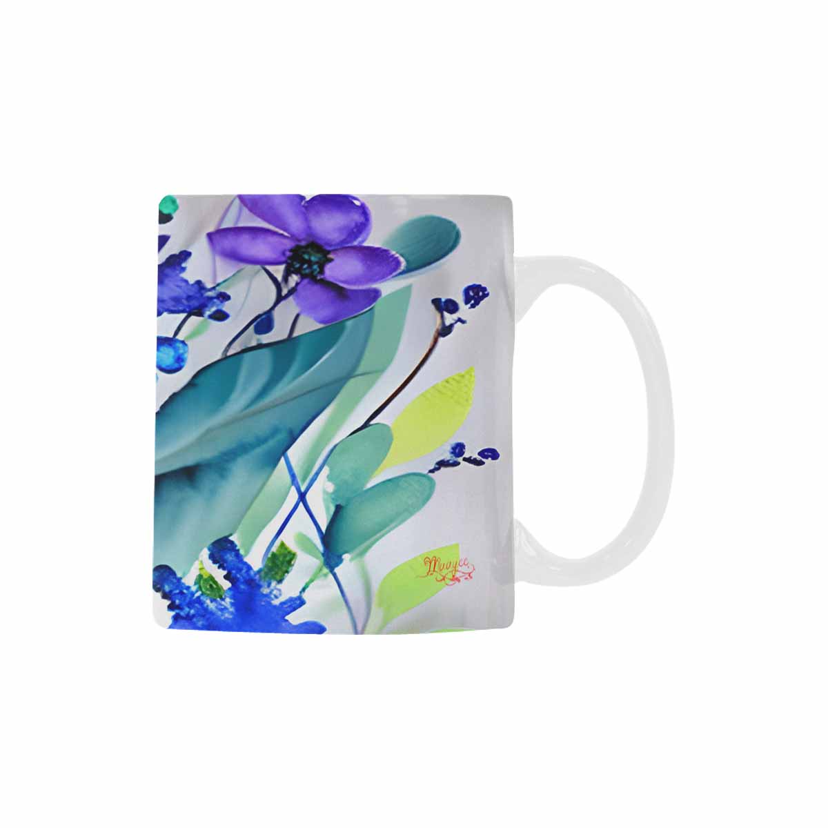 Quality Mug, coffee mug, tea cup, Bright florals, Set 1, Design 22
