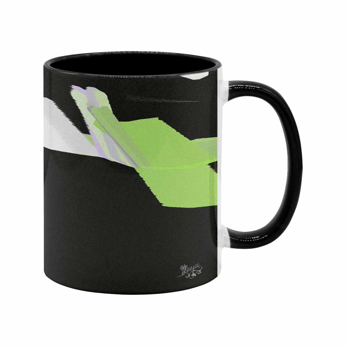 Coffee Mug, tea cup, black core, abstract, design 85