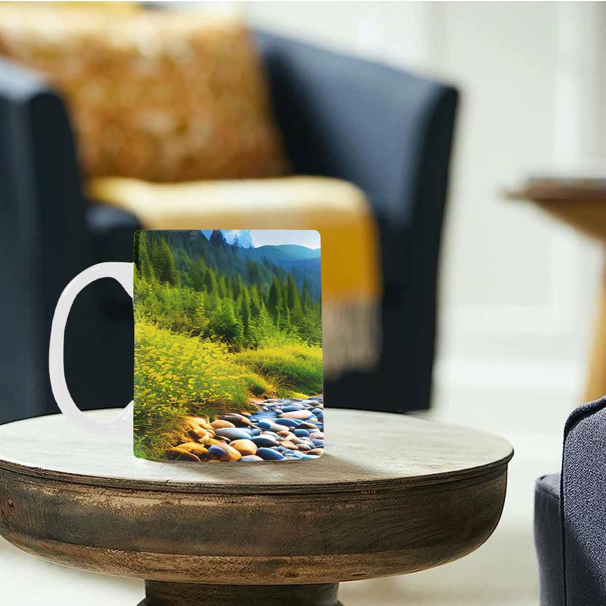 Rivers & Mountains Landscape mugs, set 1 design 13