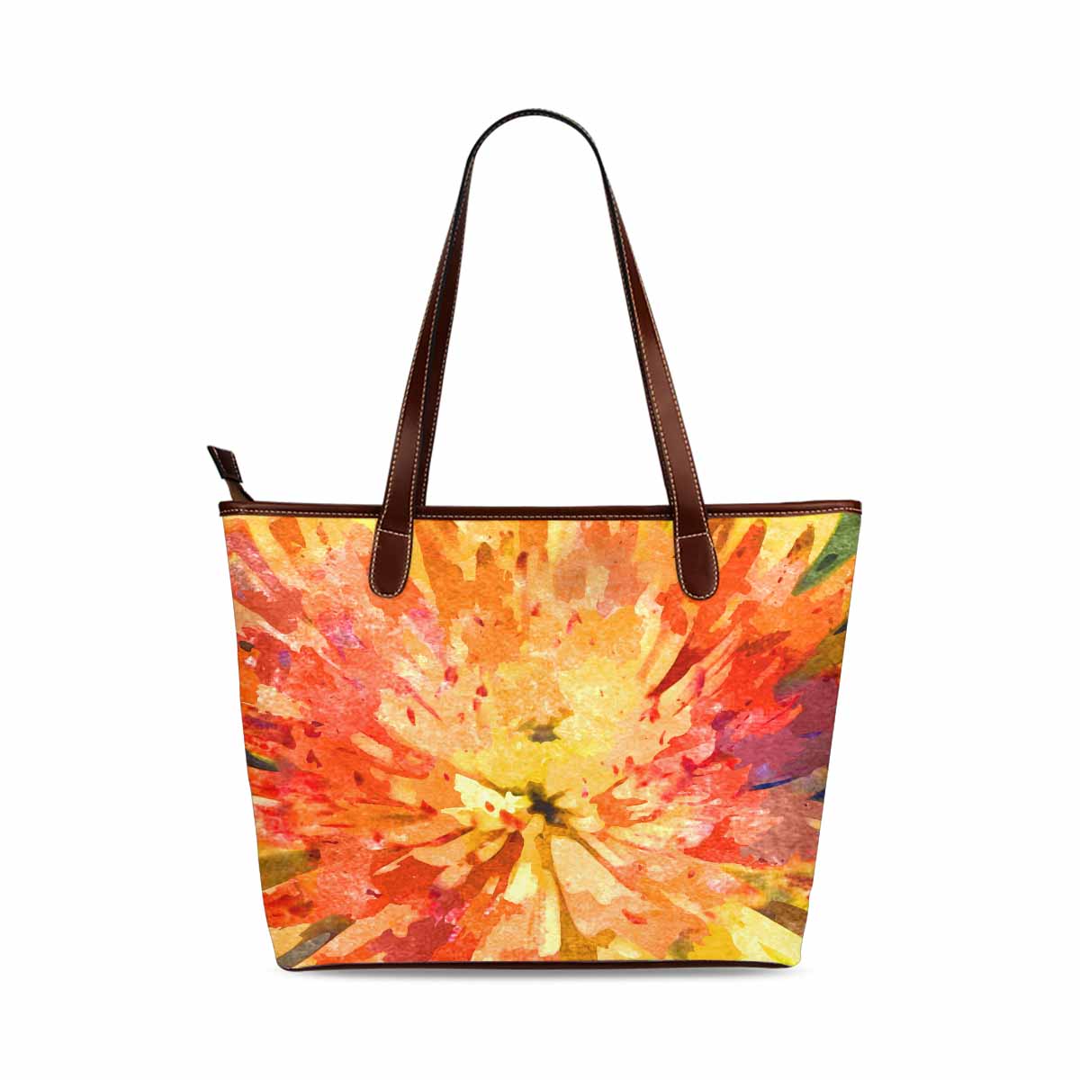 Classic Fabric handbag, watercolor floral, design 44