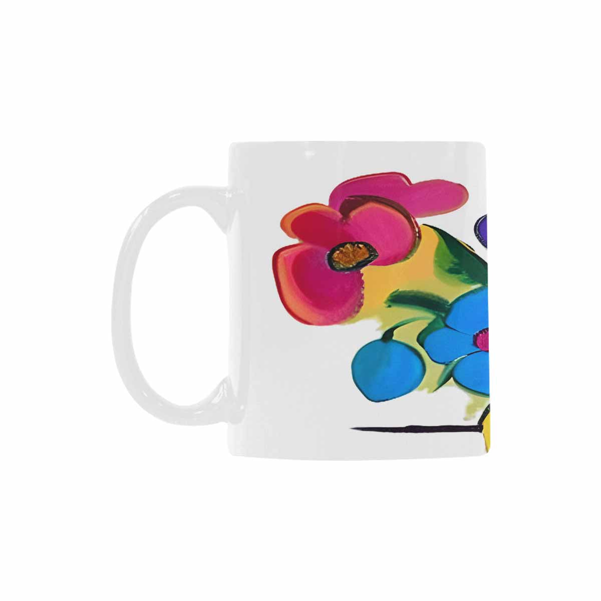 USA made Quality Mug, coffee mug, tea cup, Bright florals, Set 1A, Design 67