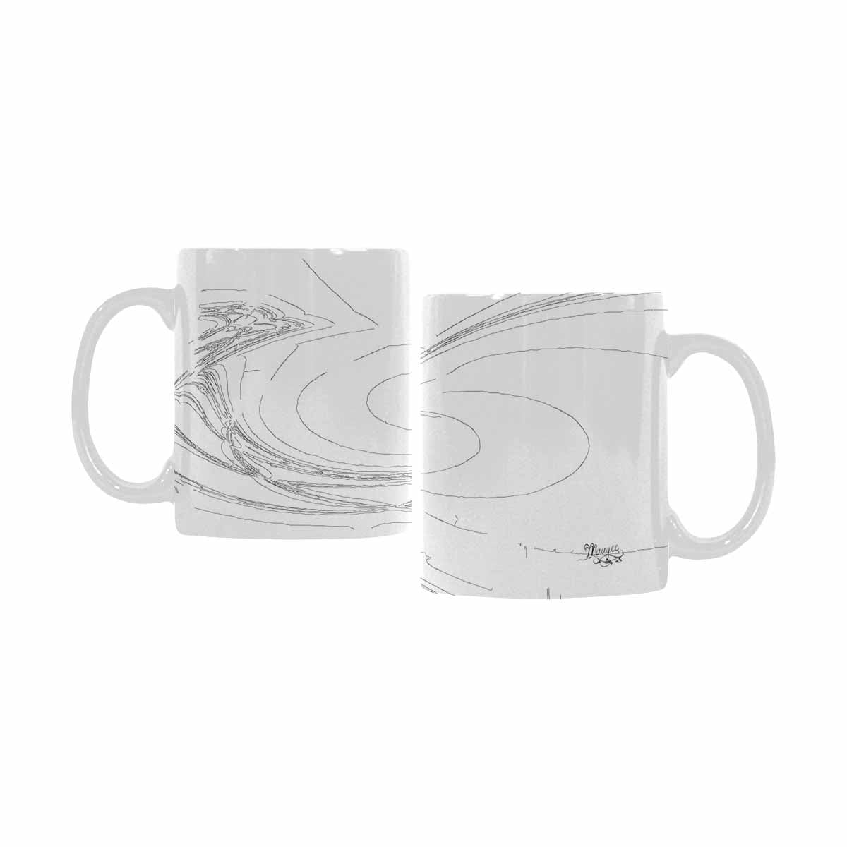 Quality Mug, coffee mug, tea cup, B & W Abstract, Set 1, design 123