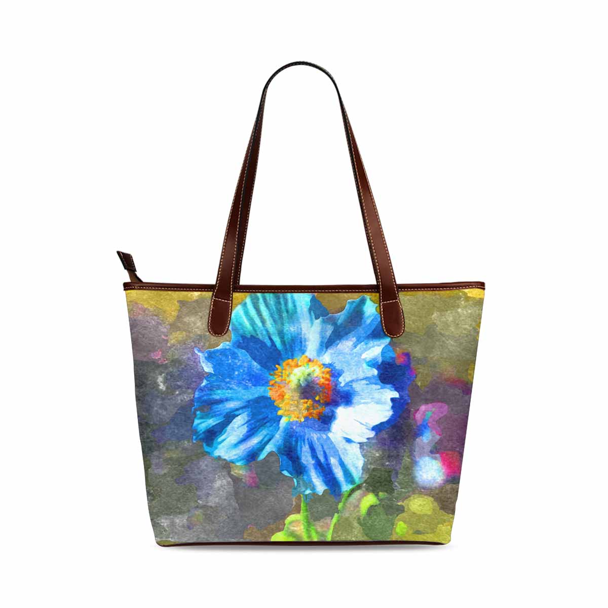 Classic Fabric handbag, watercolor floral, design 125