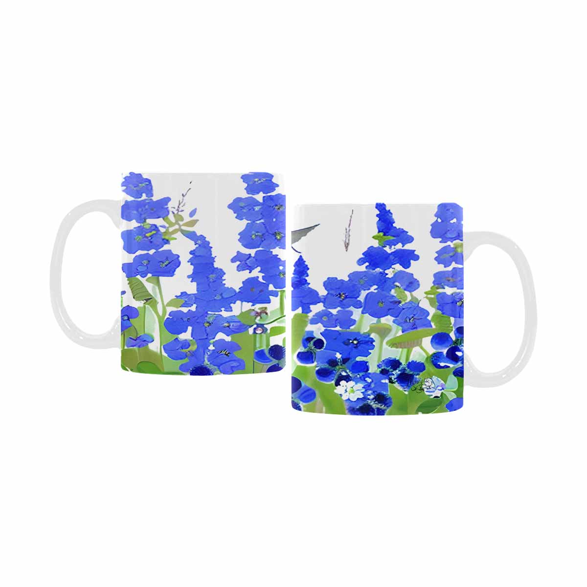 USA made Quality Mug, coffee mug, tea cup, Bright florals, Set 1A, Design 89