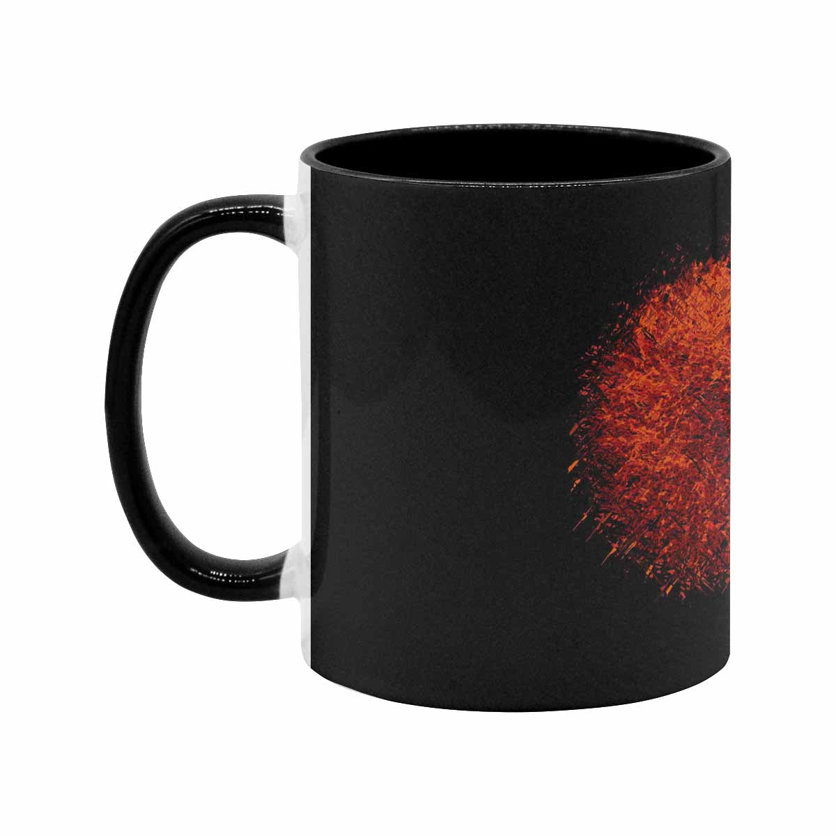 Coffee Mug, tea cup, black core, abstract, design 32