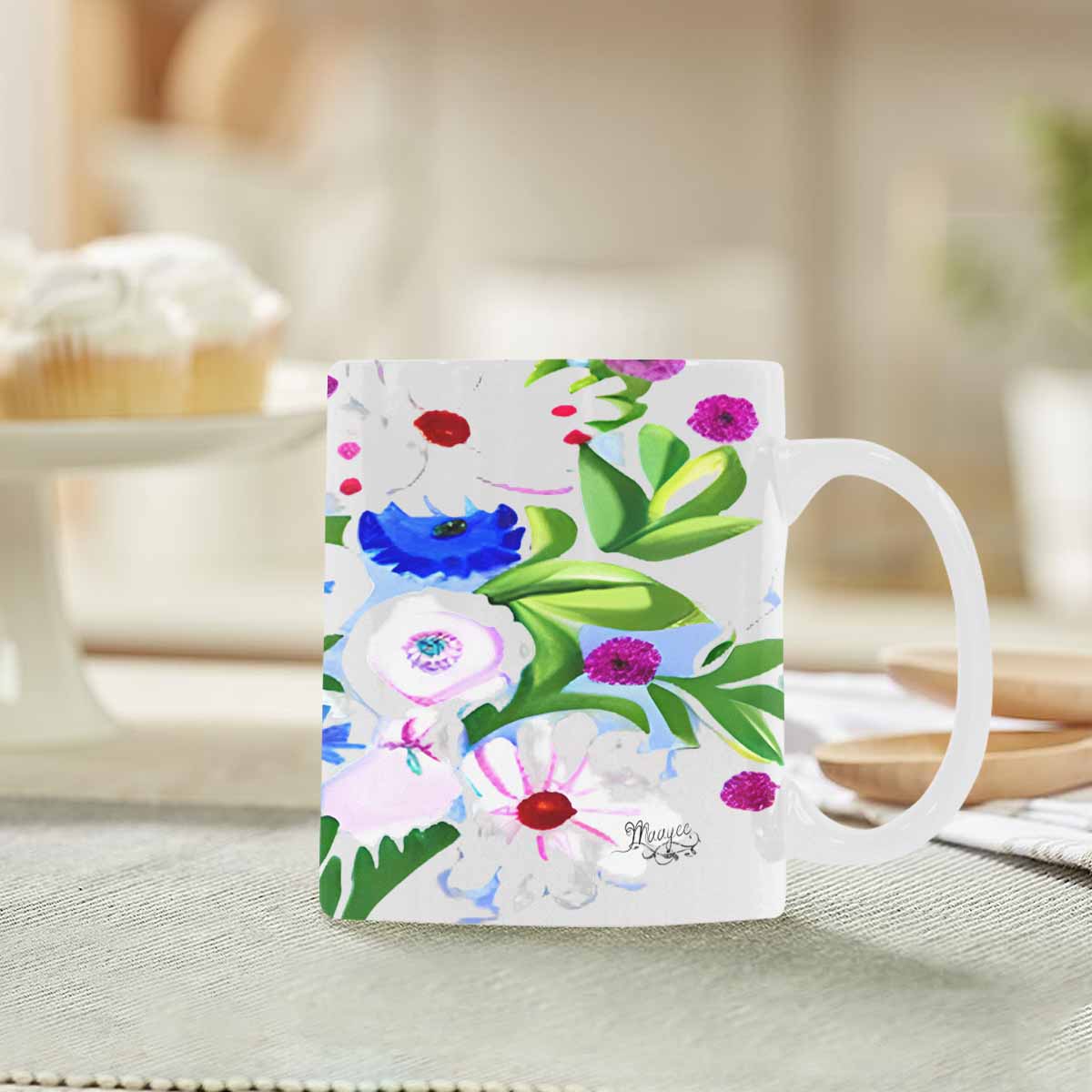 Quality Mug, coffee mug, tea cup, Bright florals, Set 1A, Design 109