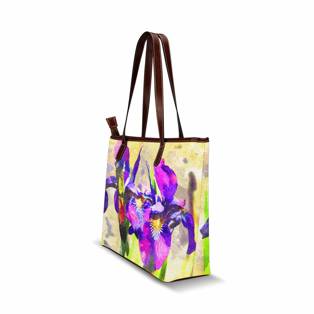 Classic Fabric handbag, watercolor floral, design 130