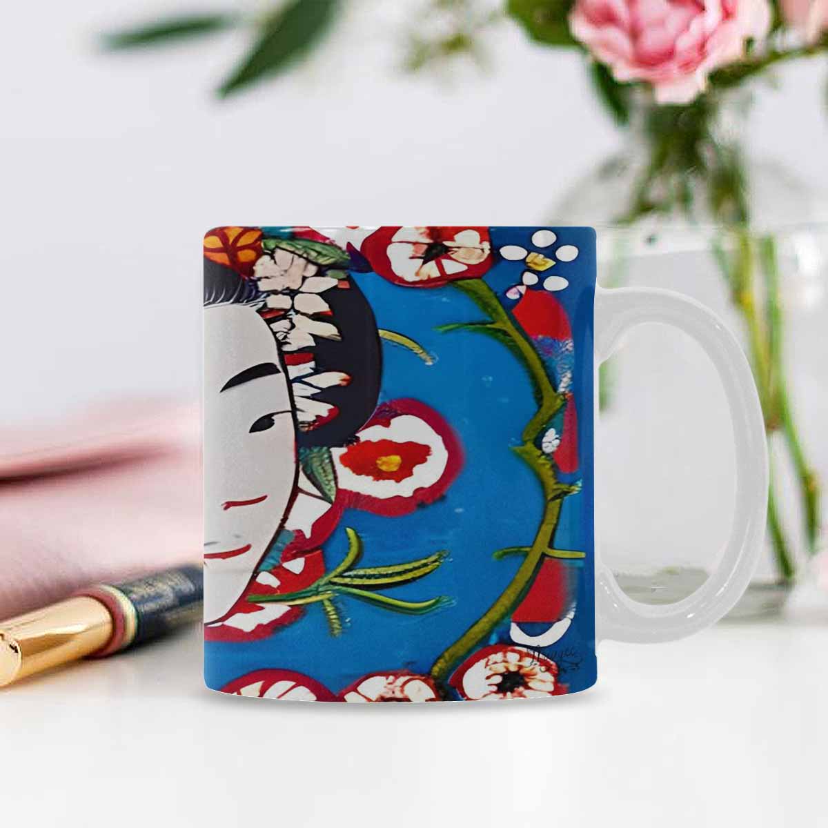 Quality Mug, coffee mug, tea cup, Asian Faces, Design 38
