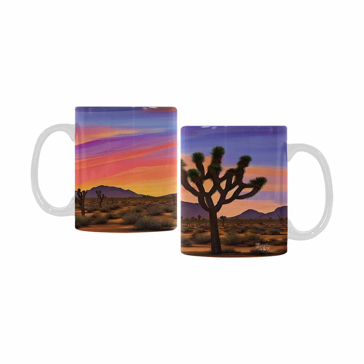 Coffee Mug, tea cup, desert scene, design 1