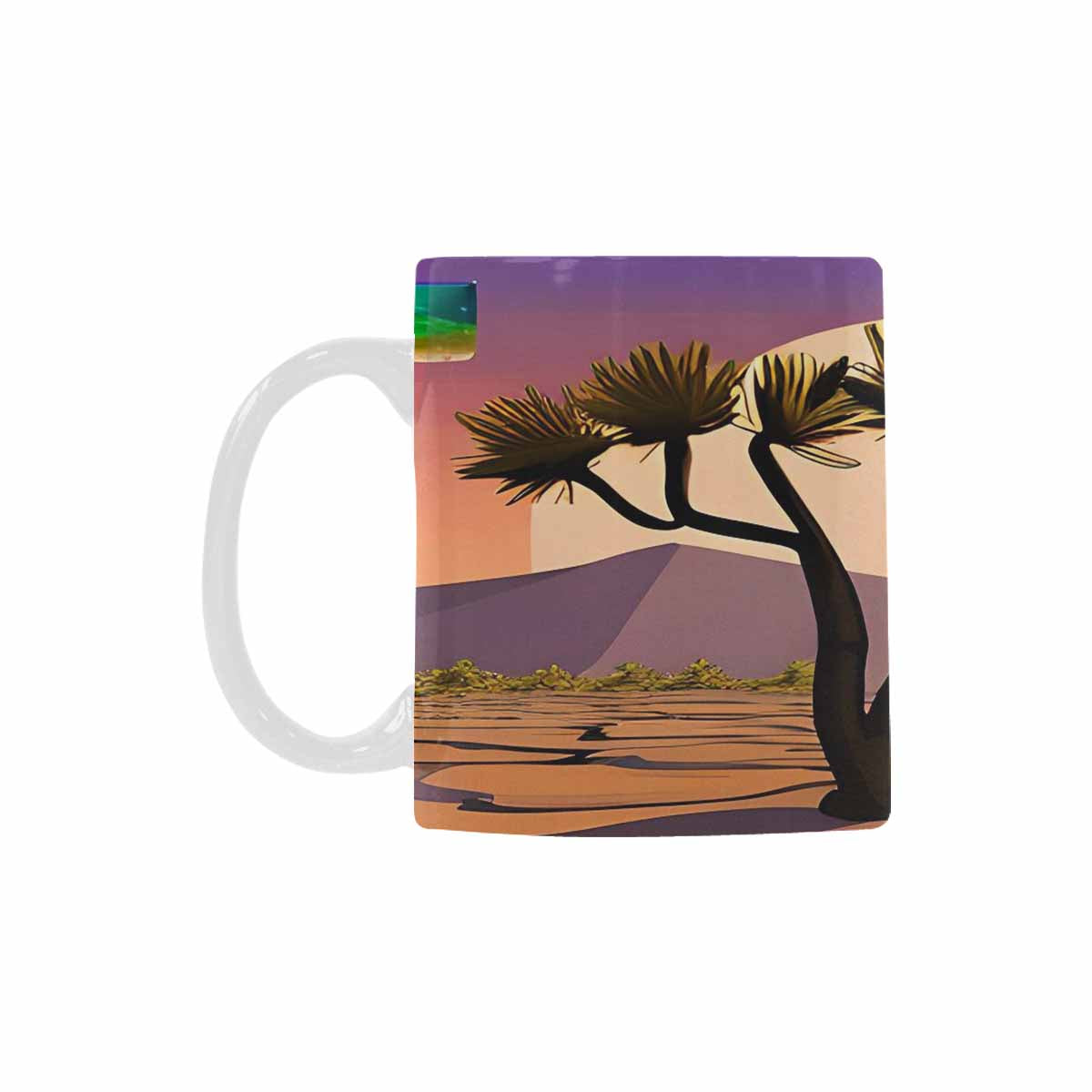 Coffee Mug, tea cup, desert scene, design 81