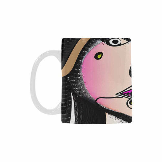 Coffee Mug, tea cup,caucasian Face, design 48