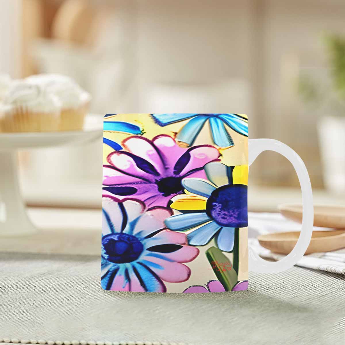 Quality Mug, coffee mug, tea cup, Bright florals, Set 1, Design 50