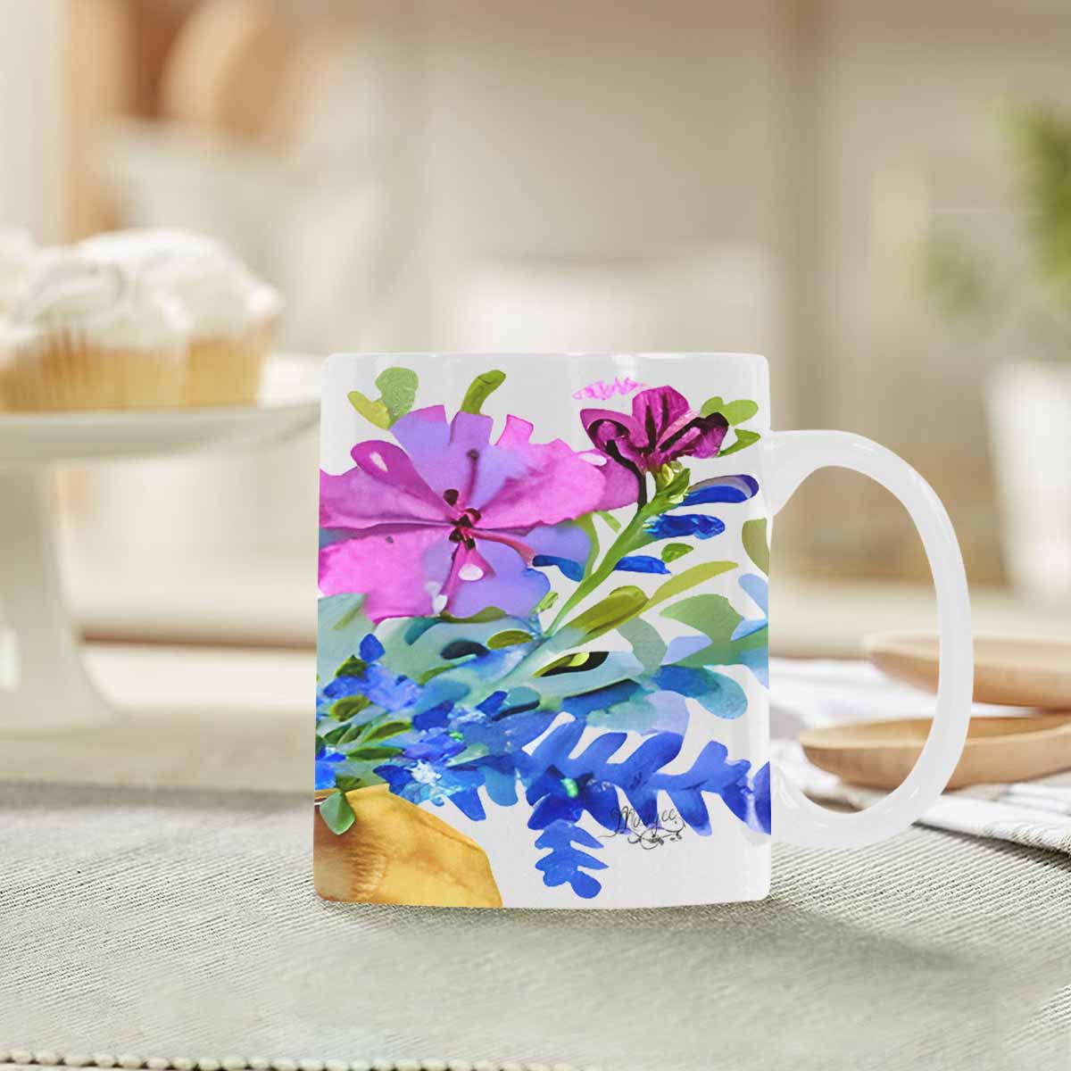 Quality Mug, coffee mug, tea cup, Bright florals, Set 1A, Design 38