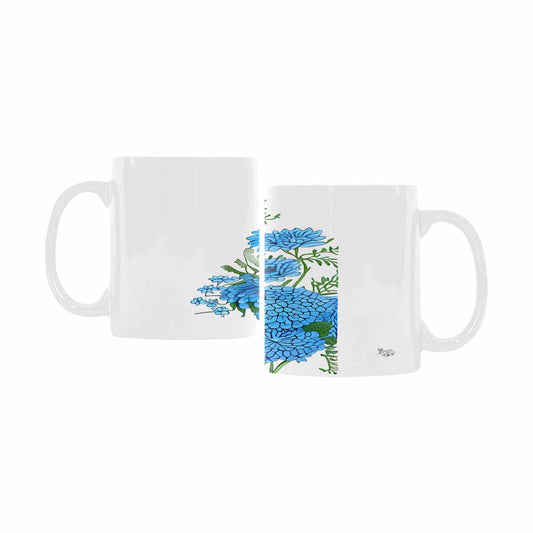 USA made Quality Mug, coffee mug, tea cup, Bright florals, Set 2, design 22