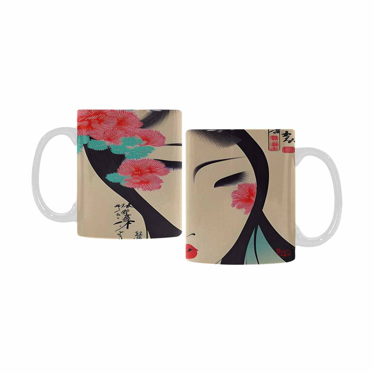 Quality Mug, coffee mug, tea cup, Asian Faces, Design 24