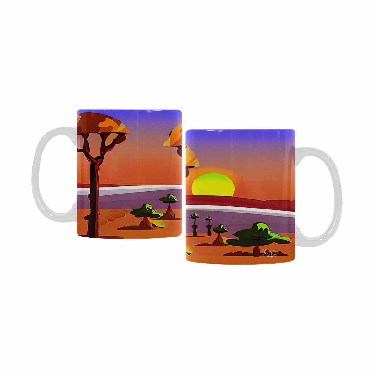 Coffee Mug, tea cup, desert scene, design 49