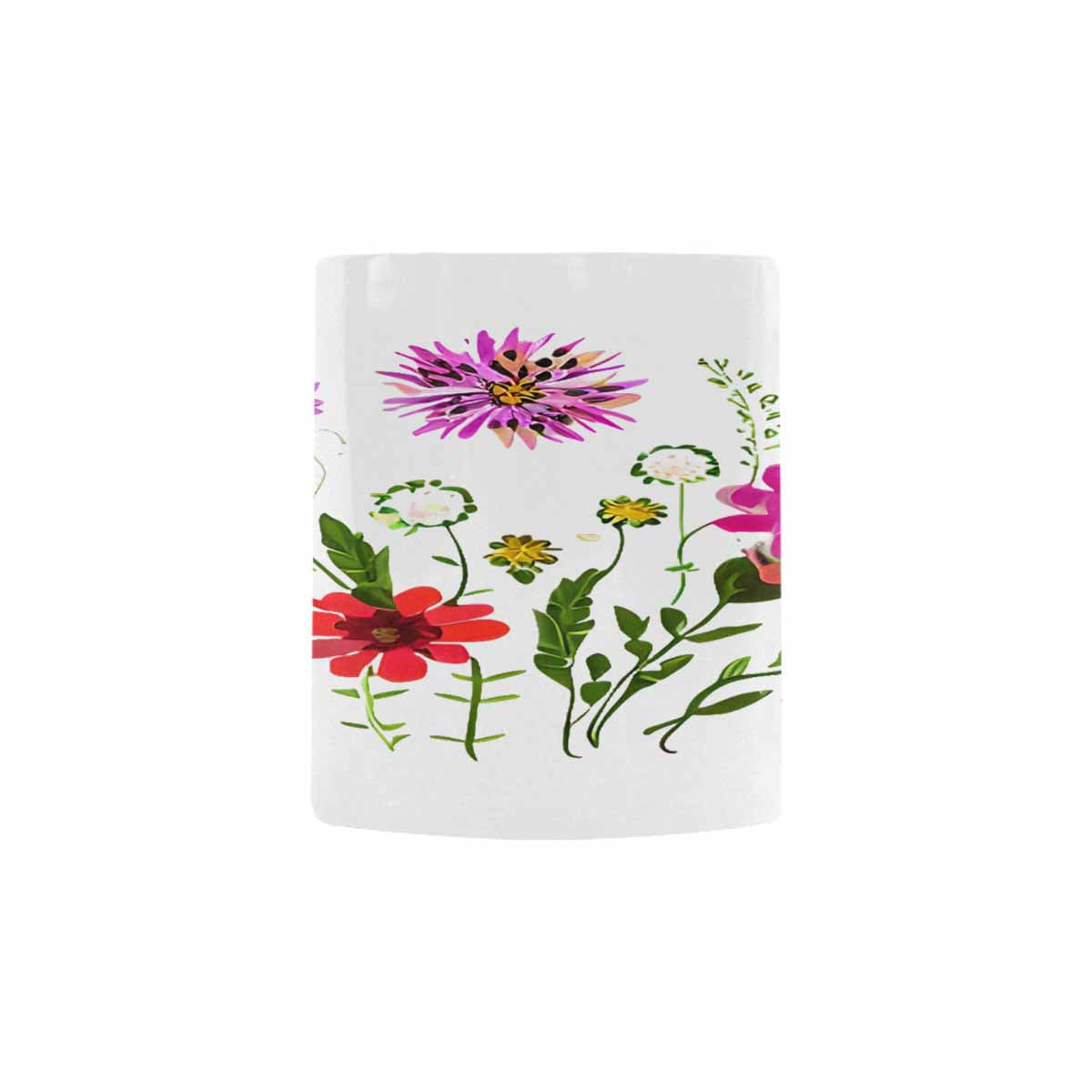 USA made Quality Mug, coffee mug, tea cup, Bright florals, Set 2, design 93