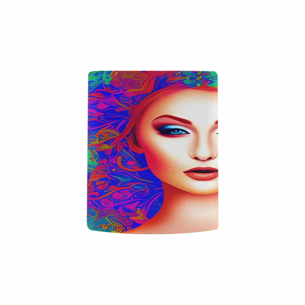 USA, Color Coffee Mug, tea cup, caucasian Face, design 6