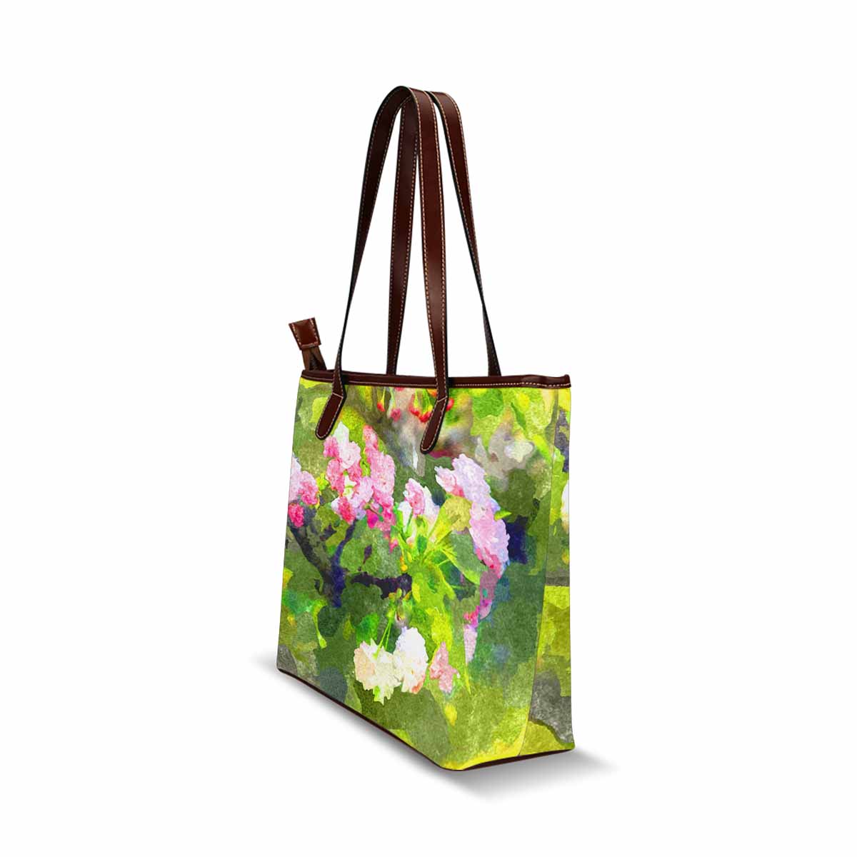 Classic Fabric handbag, watercolor floral, design 204