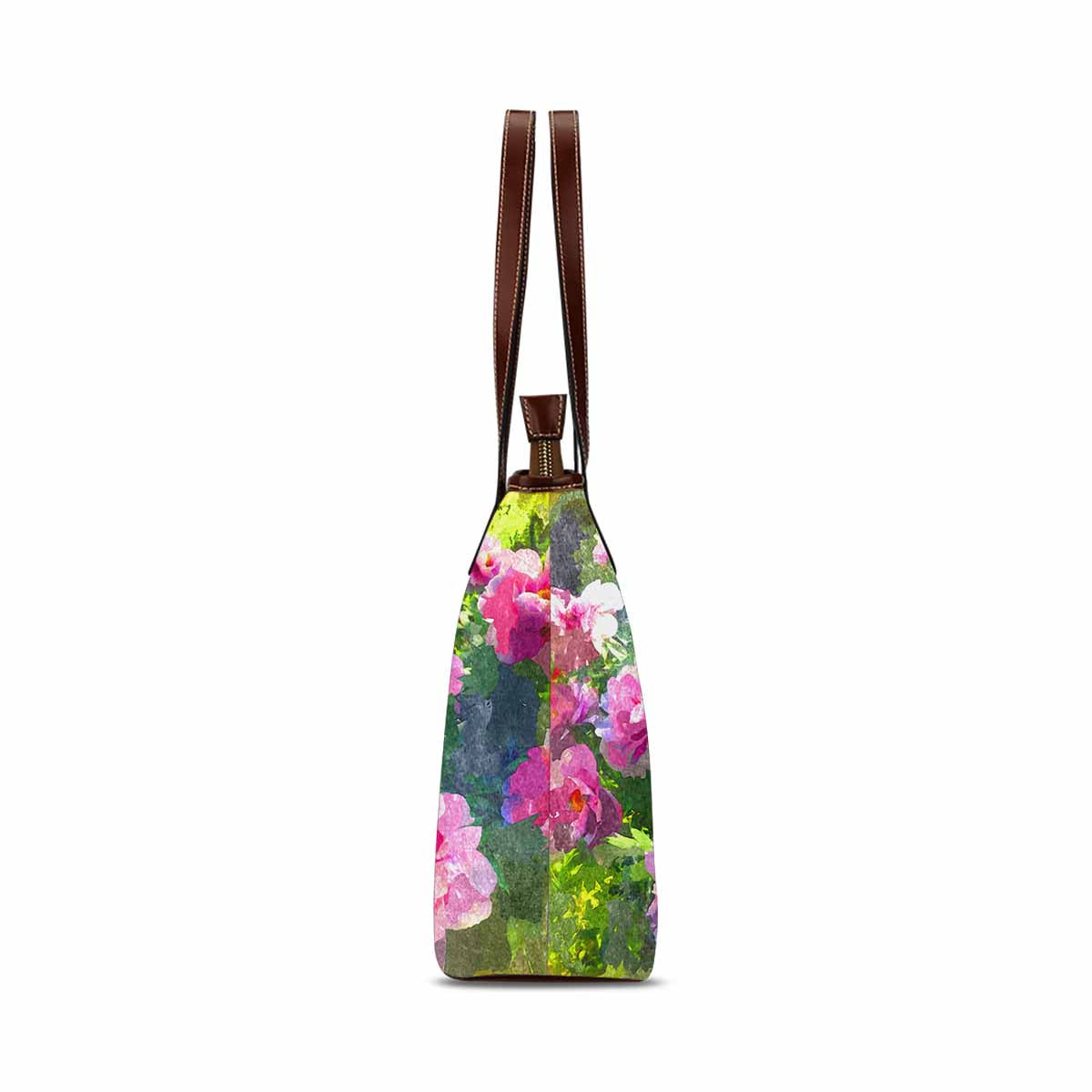 Classic Fabric handbag, watercolor floral, design 107