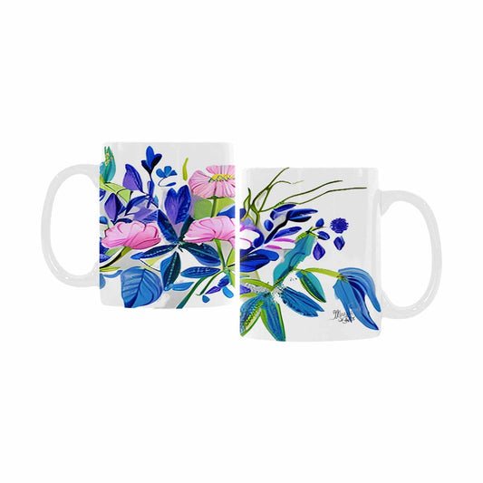 USA made Quality Mug, coffee mug, tea cup, Bright florals, Set 1A, Design 40