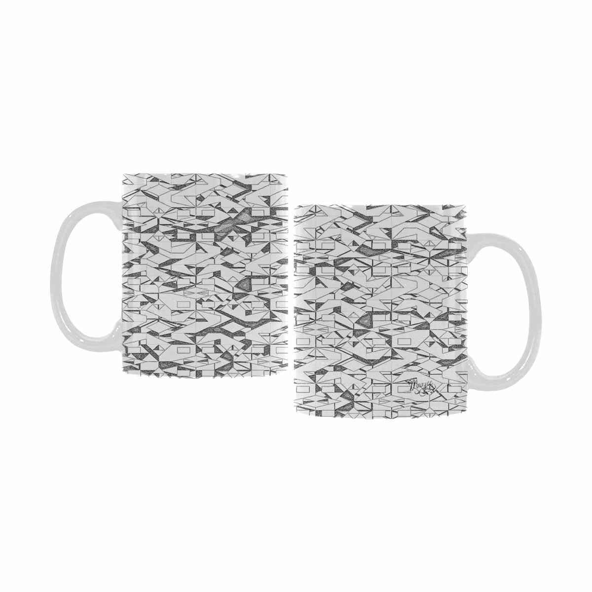 Quality Mug, coffee mug, tea cup, B & W Abstract, Set 1, design 148