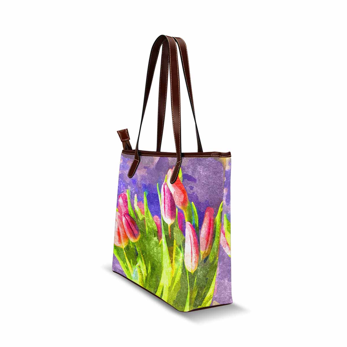 Classic Fabric handbag, watercolor floral, design 260