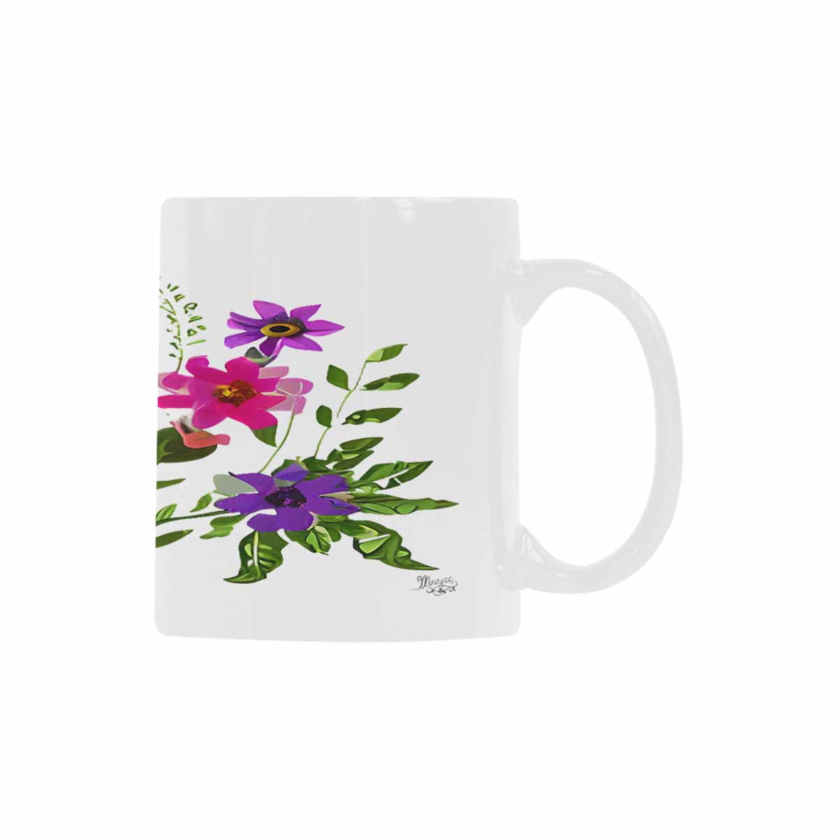 Quality Mug, coffee mug, tea cup, Bright florals, Set 2, design 93