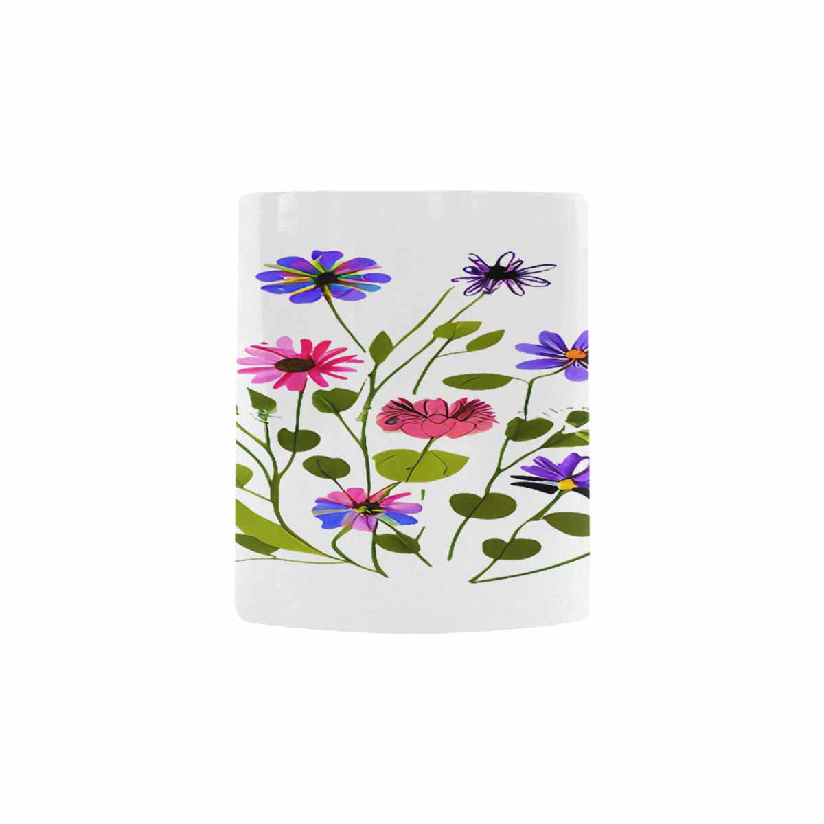 USA made Quality Mug, coffee mug, tea cup, Bright florals, Set 2, design 70