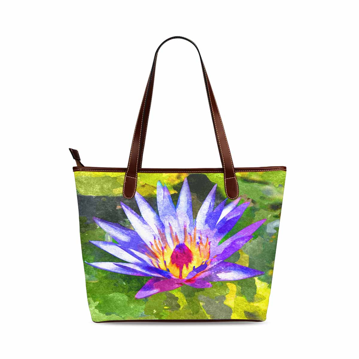 Classic Fabric handbag, watercolor floral, design 287