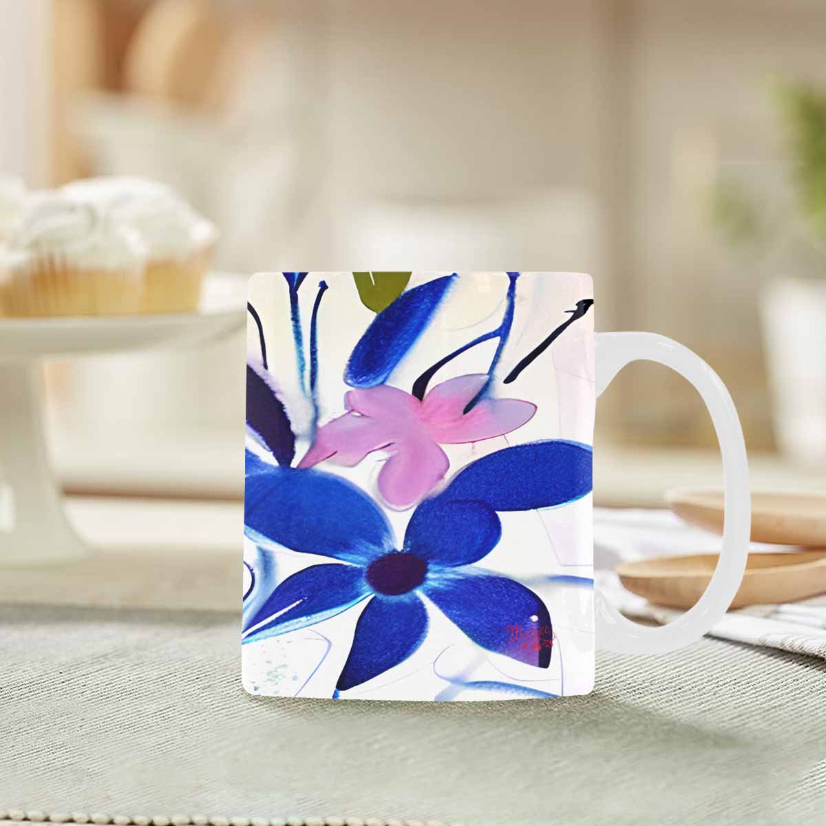 Quality Mug, coffee mug, tea cup, Bright florals, Set 1, Design 145