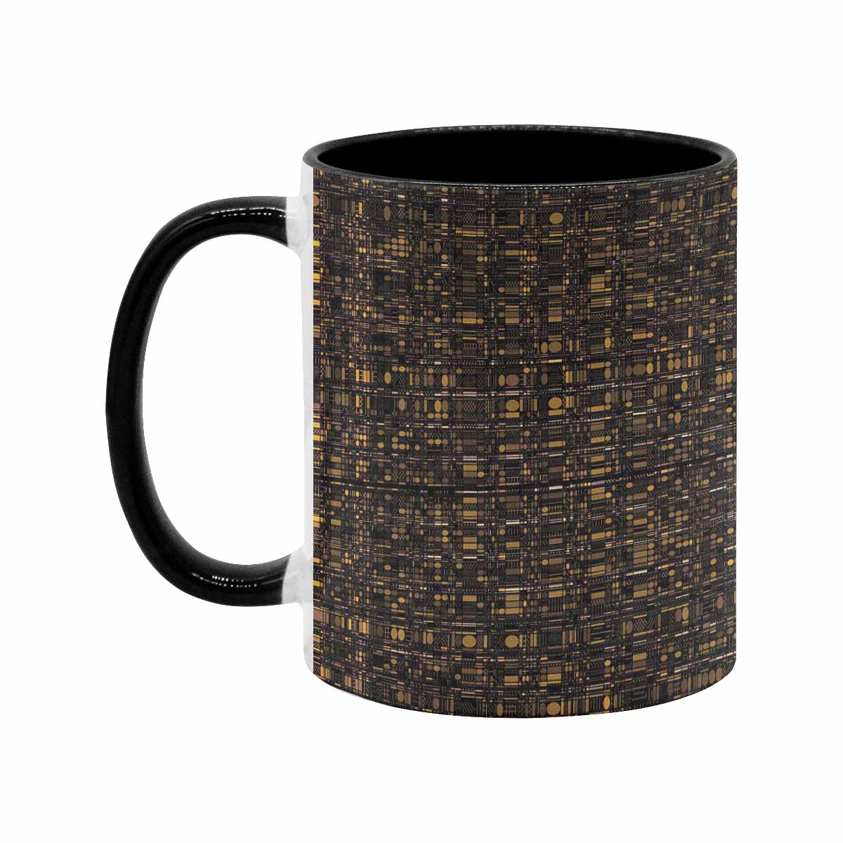 Coffee Mug, tea cup, black core, abstract, design 88